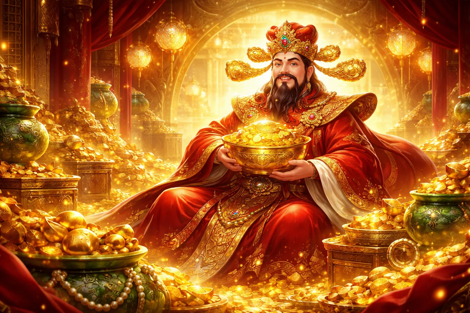 Máy đánh bạc ff168 với các biểu tượng may mắn và tiền thưởng